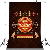 Lofaris Colorful Neon Stars Arrow Casino Birthday Backdrop